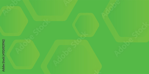 green hexagon background, pattern, hexagon wallpaper. Vector illustration.