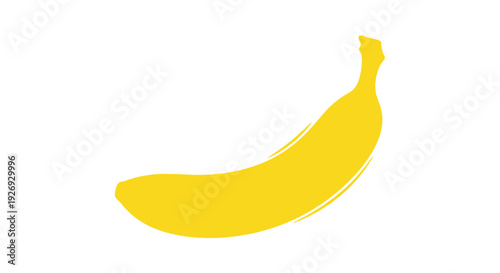Vibrant yellow banana fruit isolated on a clean white background.