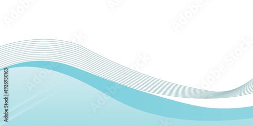 Abstract blue wave background, minimal wave design concept, vector illustration. for banner, banner.