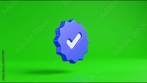 checklist icon 3d render blue circle button