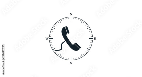 compass with telephone handset navigation.