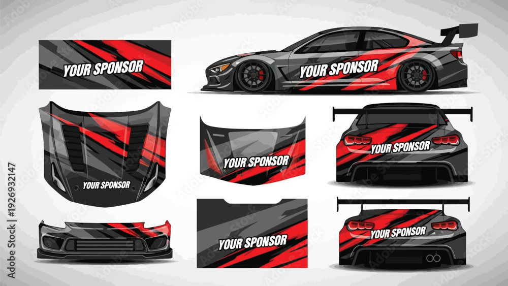 Naklejka premium livery car vector,