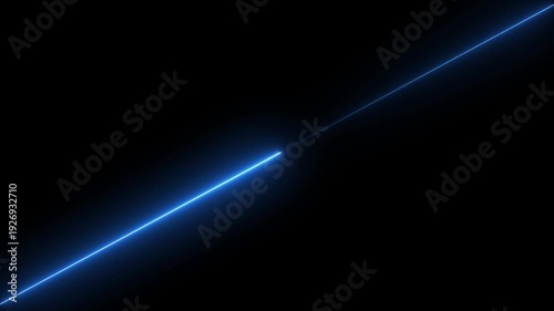 Line saber icon glowing animation on black background