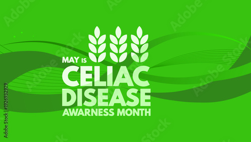 May is celiac disease awareness month banner, vector illustration