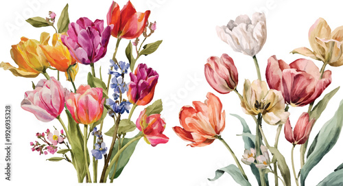 Wallpaper Mural bouquet of red tulips Torontodigital.ca