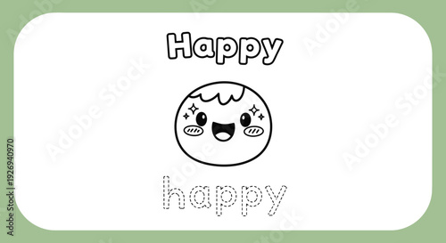 Happy Face Coloring Page for Kids