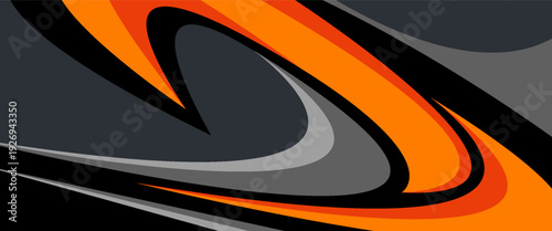 Curved wavy stripes lines modern background sticker and decal design