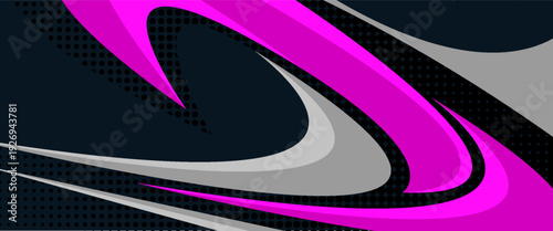 Curved wavy stripes lines modern background sticker and decal design