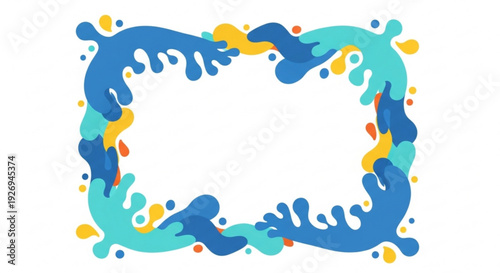 Vibrant outdoor market scene with colorful stalls and people shopping and socializing in a lively atmosphere