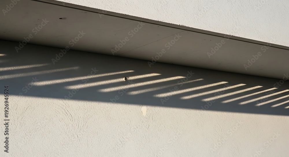 Fototapeta premium Shadows on a concrete wall, creating an optical illusion design concept