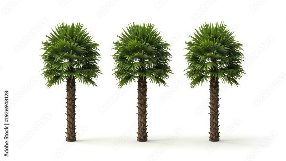 Fototapeta premium Three tall palm trees