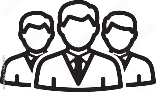 Business Team Icon – Professional People Group Illustration
