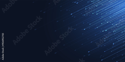 Blue frame with geometric shapes dots. Reticulate or dotted texture. Dotted template for ​tecnology or business concept.