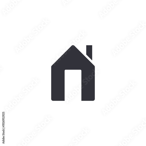 House entrance icon with open doorway symbolizing welcome home concept, hospitality, and residential accessibility.