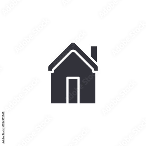 Foto Classic house front view icon representing traditional family home, property ownership, and neighborhood living