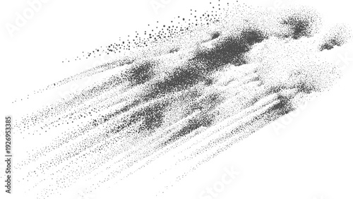 Monochrome grunge grain texture overlay with distressed abstract noise background, Speckle particle cloud background with irregular dot distribution and smooth abstract haze