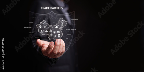 Obraz na plátně Trade barriers concept