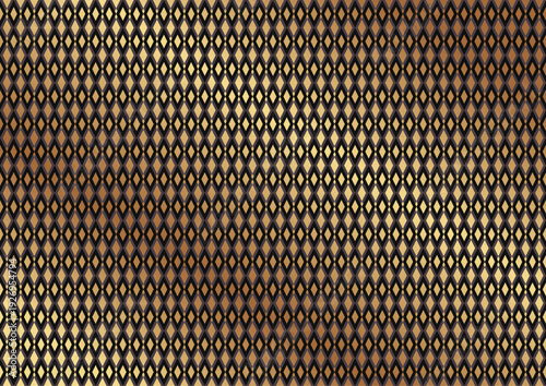Luxury geometric abstract background with golden rhombuses mosaic. Premium seamless pattern.