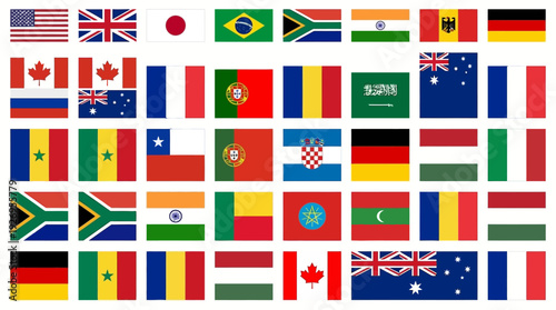 Vast Collection of International Flags Representing Global Unity and Diversity