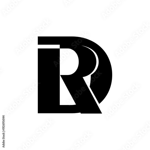 Letter DR logo icon isolated on white background