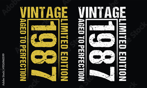 vintage 1987 aged to perfection t shirt design