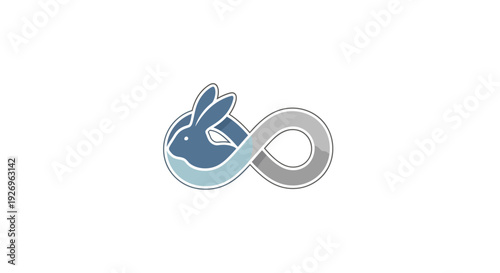 Rabbit Infinity Symbol Logo