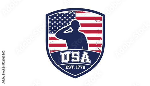 USA veteran salute shield logo