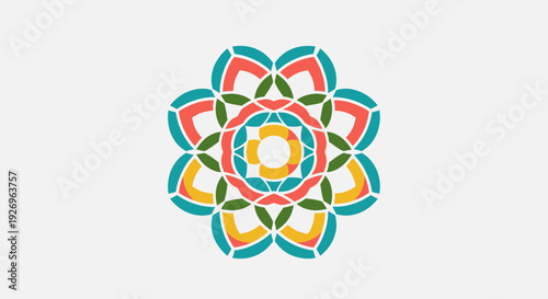 Geometric Mandala Flower Pattern