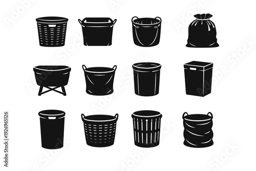 Simple lightweight icon rim image tall hamper storage laundry generation cloth drawstring