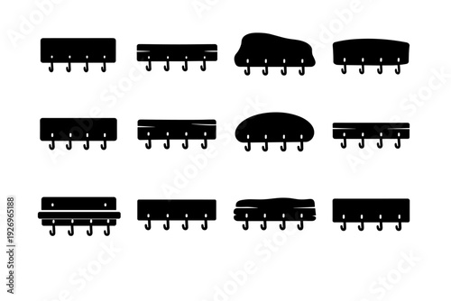 Simple generation image shape icon flat mount vector material solid wooden wall