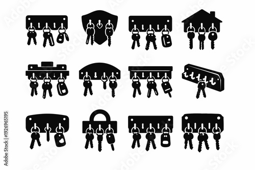 Image durable attachment generation resilient unit wall reliability simple key vector icon