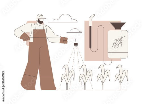 Insecticides isolated cartoon vector illustrations.