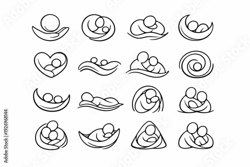 Vector image simple generation icon abstract kappa iota beta lull form mu