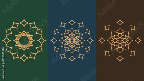Circular Islamic ornamental for ramadan and eid mubarak background