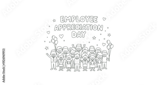 Employee Appreciation Day Illustration with People.