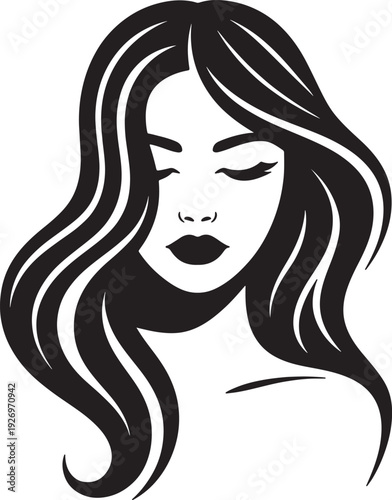Woman hairstyle silhouette