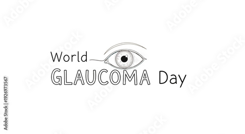 Glaucoma Awareness Illustration with Eye Diagram.