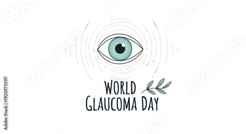 Human Eye Illustration for Glaucoma Awareness.