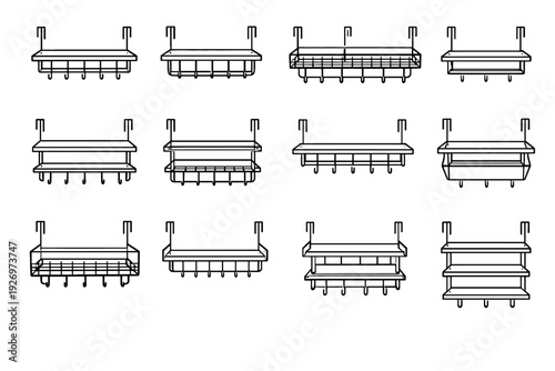 Door simple clutter icon vector over proportions minimalist clean reduced geometric hanger
