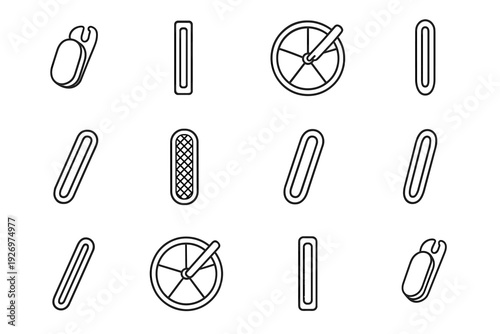 Spoke design clean accessory clip wheel vector reflective safety icon bike functional