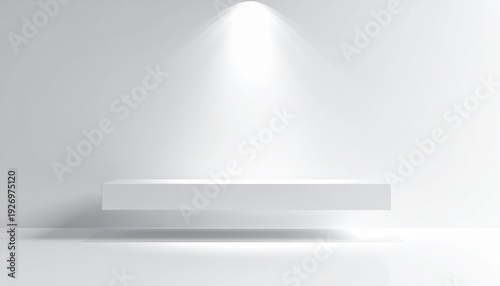 Wallpaper Mural Minimalist White Display Shelf with Spotlight Illumination Torontodigital.ca