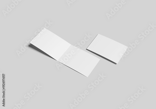 Blank Landscape Bifold Brochure Mockup