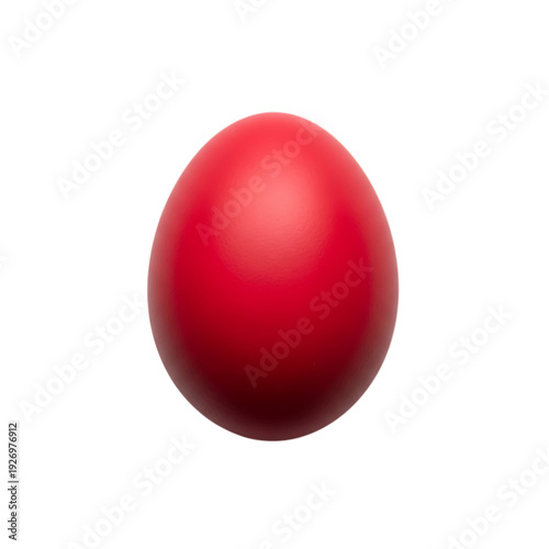 Red egg isolated on transparent background