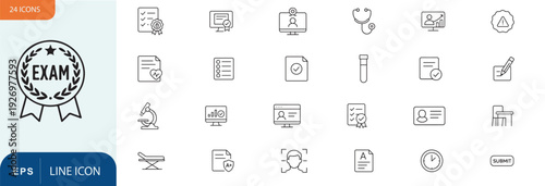 Collection of various icons and logos on a white background