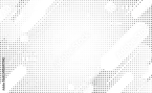 Dynamic halftone dot pattern with a modern gradient effect, perfect for various digital design projects requiring a sleek Transparent Background, PNG format