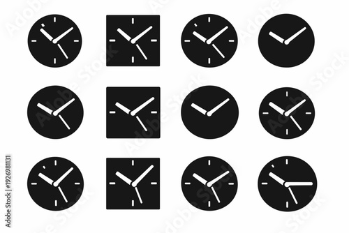 Image housing vector simple generation wall clean object flat silhouette icon timekeeping