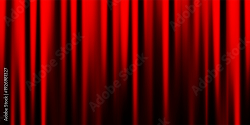 Red velvet curtain background. Closed curtains wallpaper for theater stage or cinema, circus. Red fabric drapery backdrop for award, show, performance. Velvet textile room scene banner concept. Vector