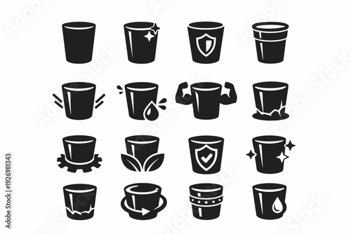 Durable hygiene design durability resilient icon image vector strong dependable cup generation