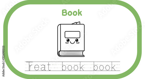 Cute Book Coloring Page for Kids