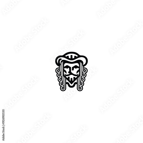 Elegant Black and White Portrait of a Distinguished Gentleman.